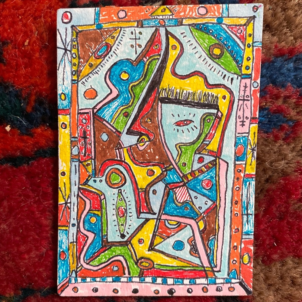 Water color and marker portrait